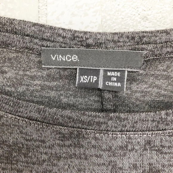 Vince Heathered Gray Long Sleeve Tee Shirt Women's Size XS - Picture 5 of 7